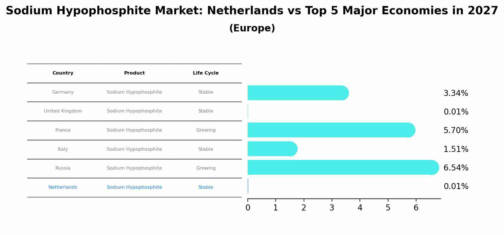 Sodium Hypophosphite Market: Netherlands vs Top 5 Major Economies in 2027 (Europe)