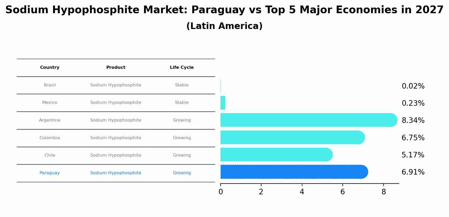 Sodium Hypophosphite Market: Paraguay vs Top 5 Major Economies in 2027 (Latin America)