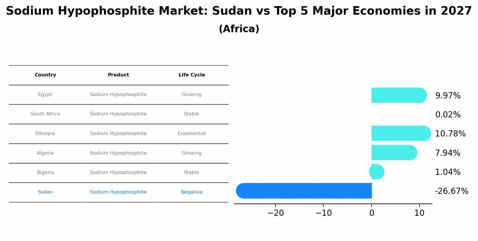 Sodium Hypophosphite Market: Sudan vs Top 5 Major Economies in 2027 (Africa)