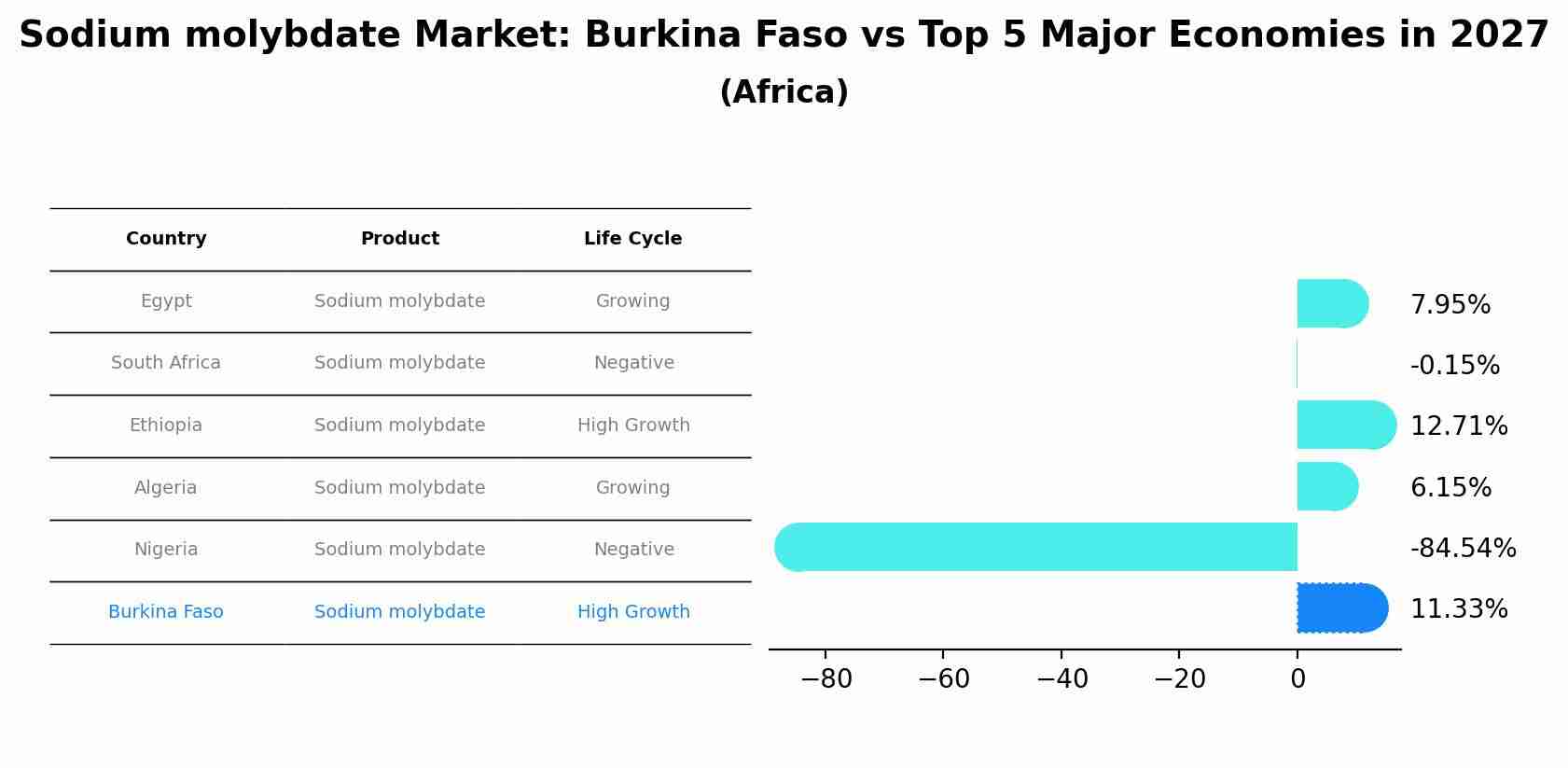 Sodium molybdate Market: Burkina Faso vs Top 5 Major Economies in 2027 (Africa)