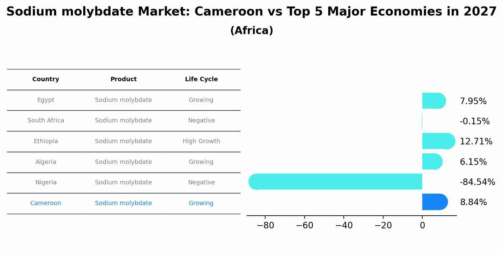 Sodium molybdate Market: Cameroon vs Top 5 Major Economies in 2027 (Africa)