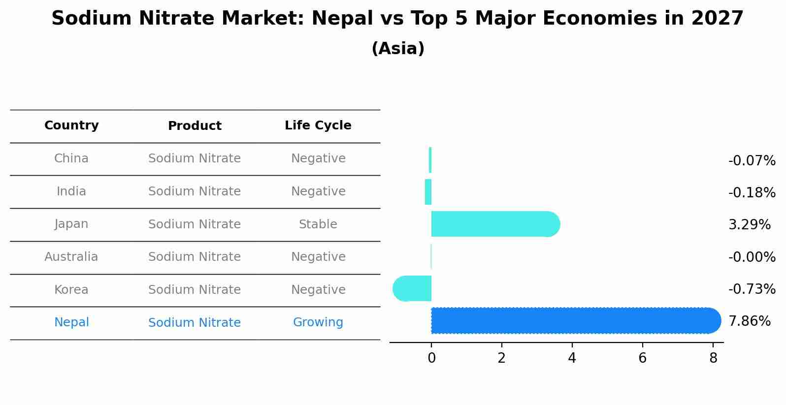 Sodium Nitrate Market: Nepal vs Top 5 Major Economies in 2027 (Asia)
