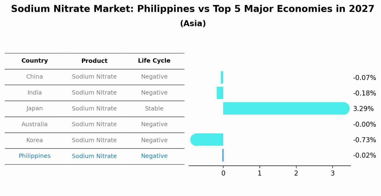 Sodium Nitrate Market: Philippines vs Top 5 Major Economies in 2027 (Asia)