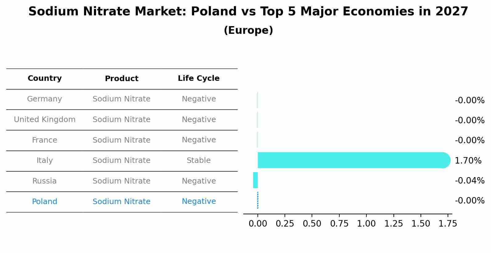 Sodium Nitrate Market: Poland vs Top 5 Major Economies in 2027 (Europe)