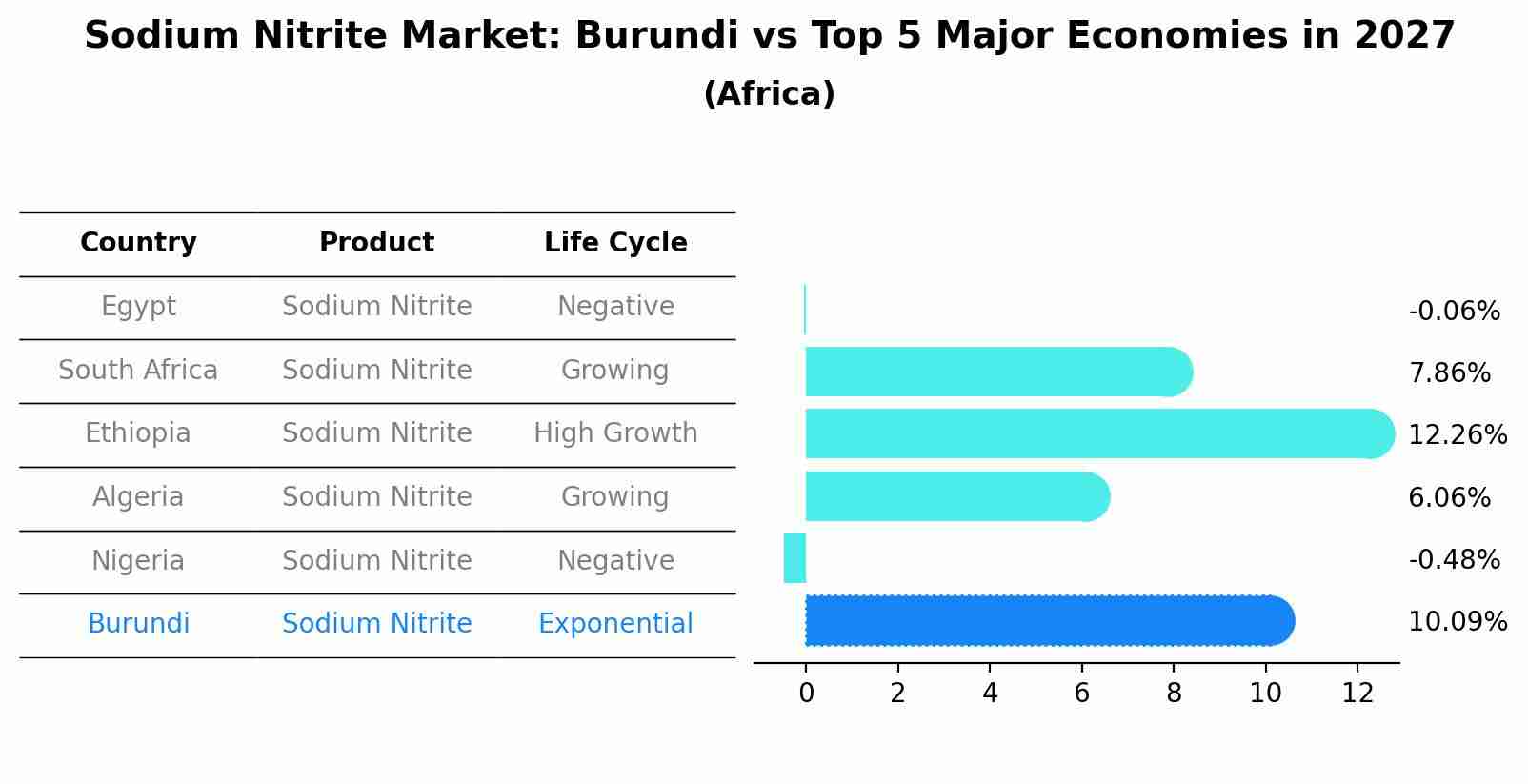 Sodium Nitrite Market: Burundi vs Top 5 Major Economies in 2027 (Africa)