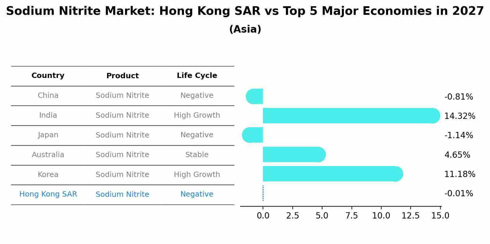 Sodium Nitrite Market: Hong Kong SAR vs Top 5 Major Economies in 2027 (Asia)