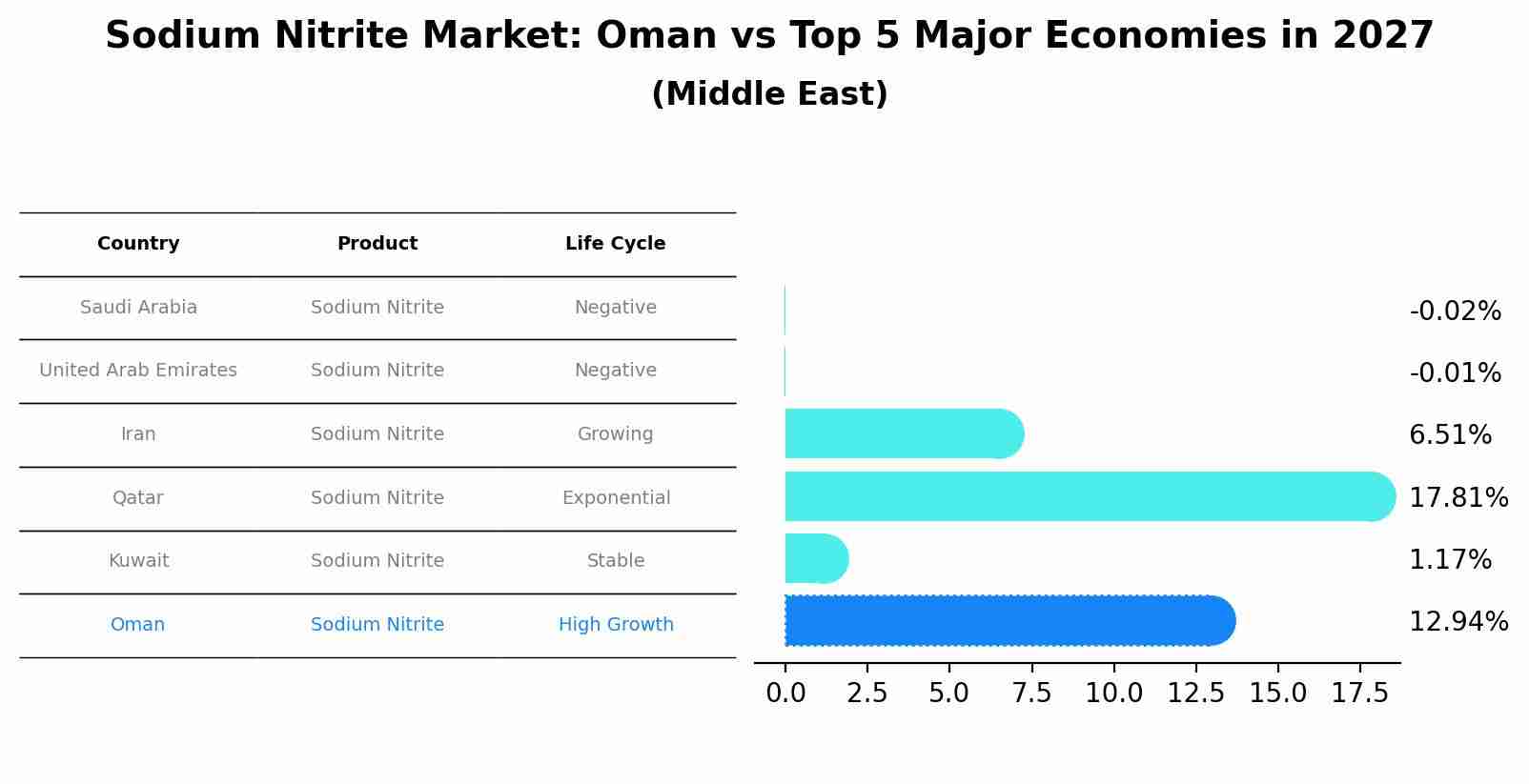 Sodium Nitrite Market: Oman vs Top 5 Major Economies in 2027 (Middle East)