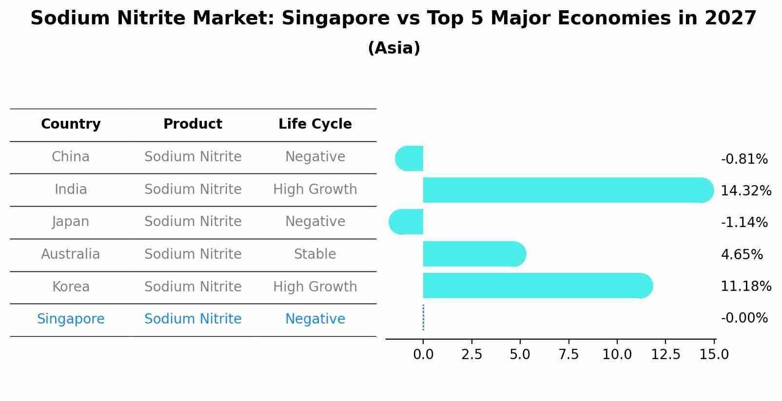 Sodium Nitrite Market: Singapore vs Top 5 Major Economies in 2027 (Asia)