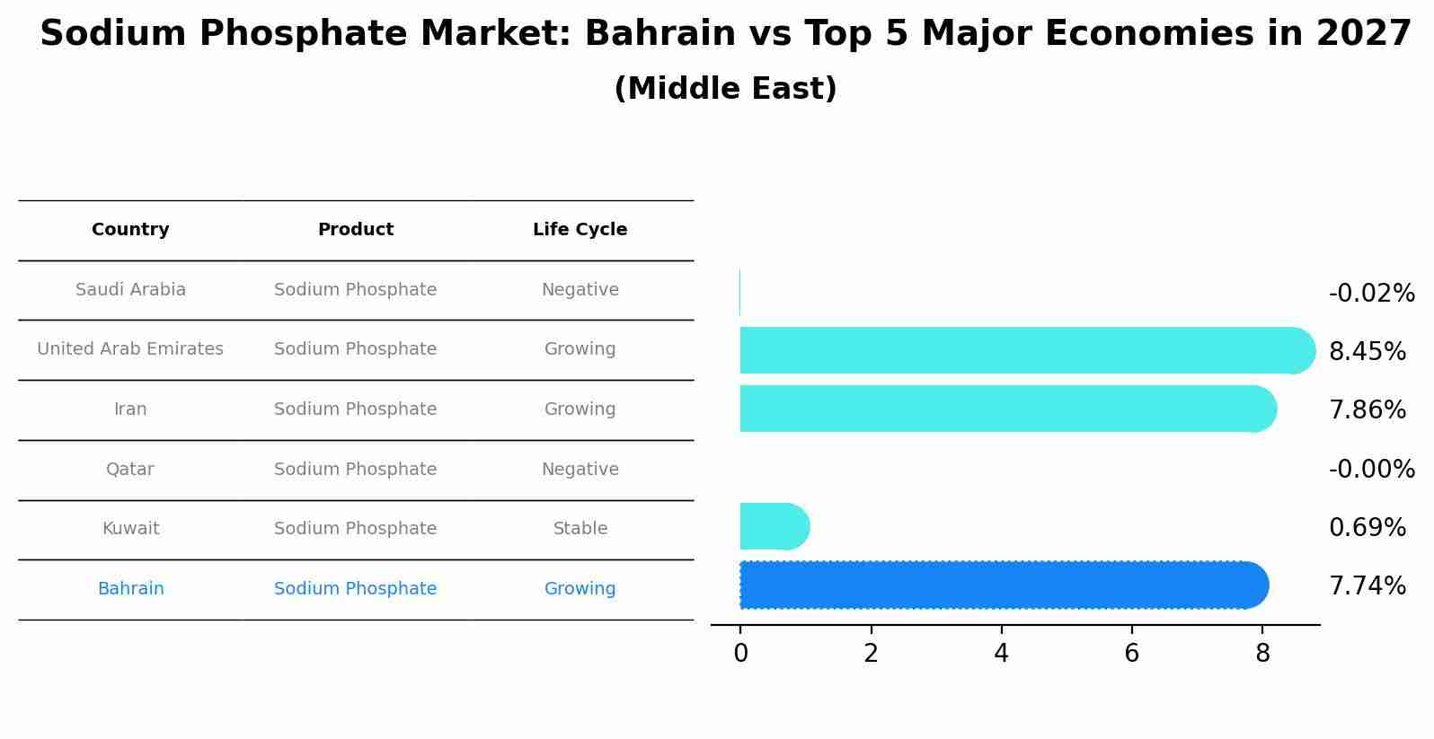Sodium Phosphate Market: Bahrain vs Top 5 Major Economies in 2027 (Middle East)