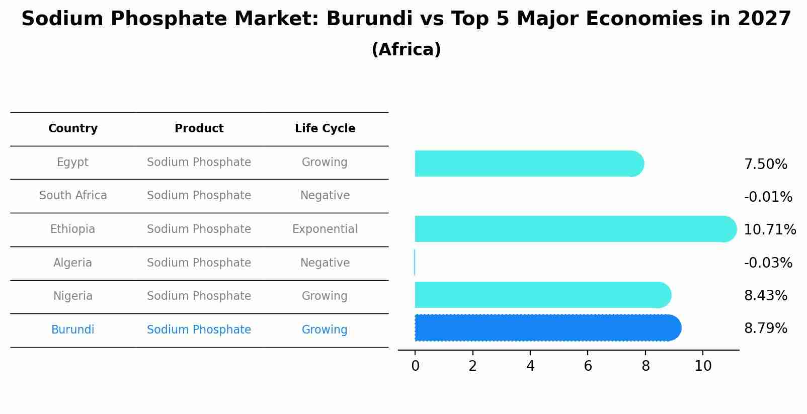 Sodium Phosphate Market: Burundi vs Top 5 Major Economies in 2027 (Africa)