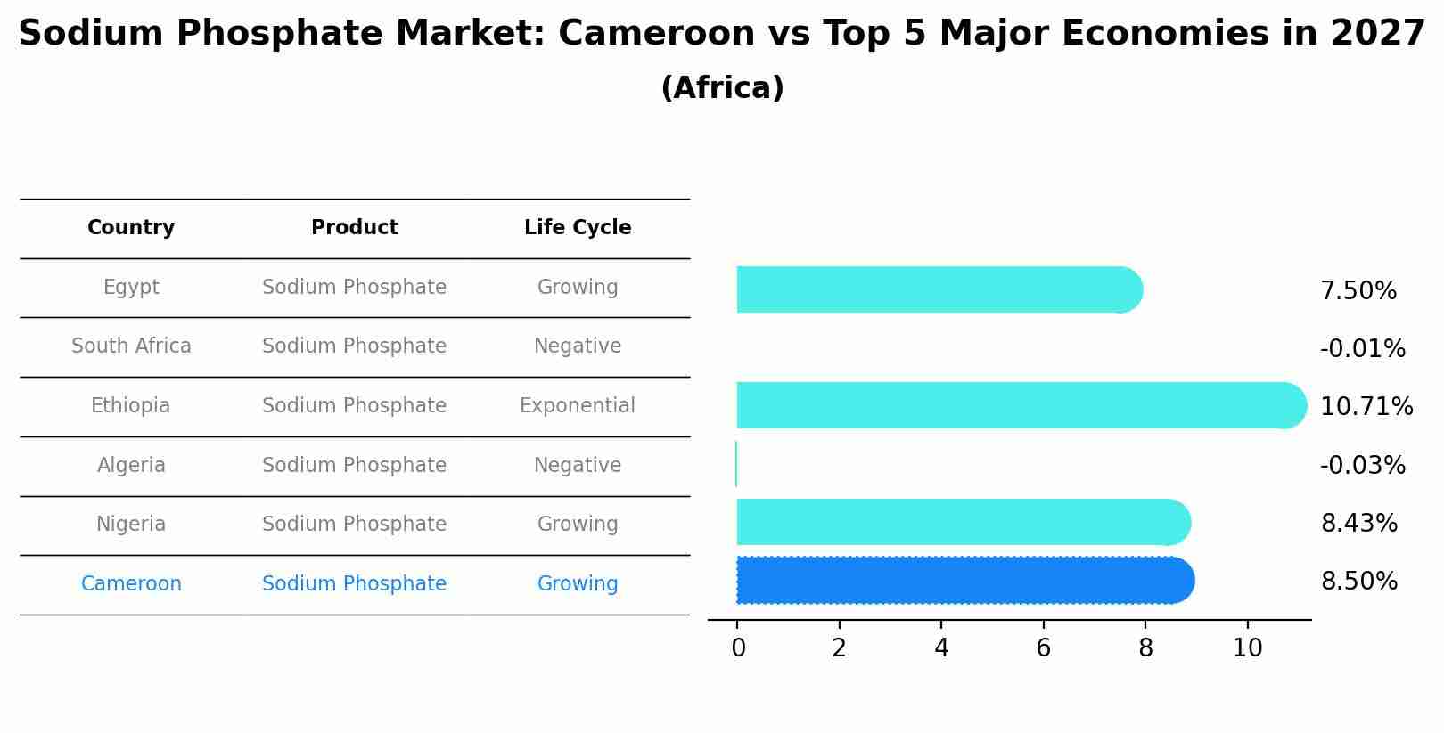 Sodium Phosphate Market: Cameroon vs Top 5 Major Economies in 2027 (Africa)