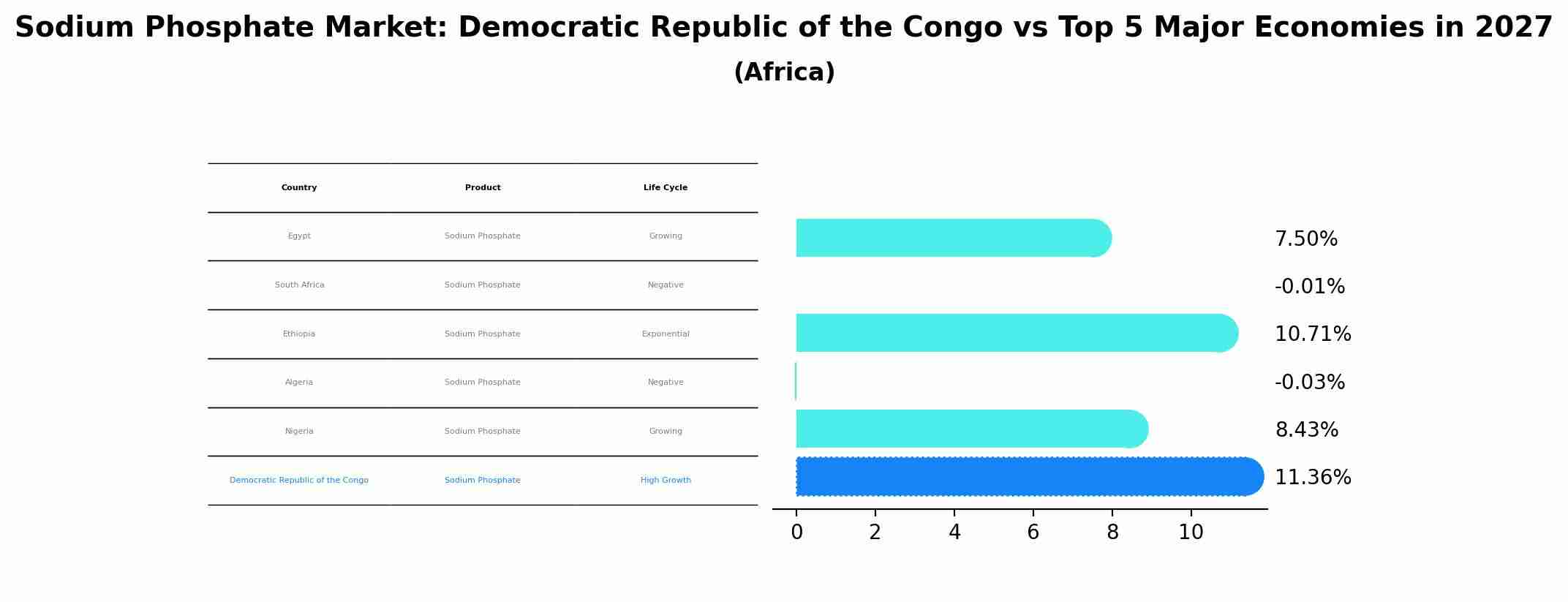 Sodium Phosphate Market: Democratic Republic of the Congo vs Top 5 Major Economies in 2027 (Africa)