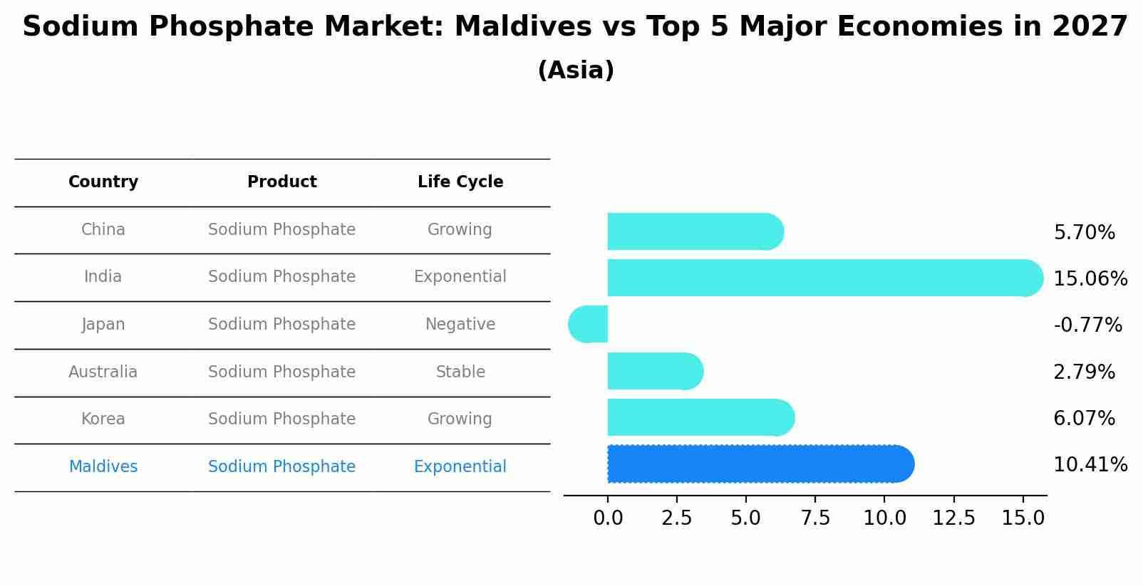 Sodium Phosphate Market: Maldives vs Top 5 Major Economies in 2027 (Asia)