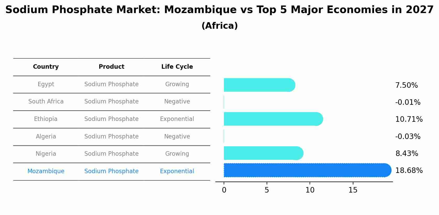 Sodium Phosphate Market: Mozambique vs Top 5 Major Economies in 2027 (Africa)