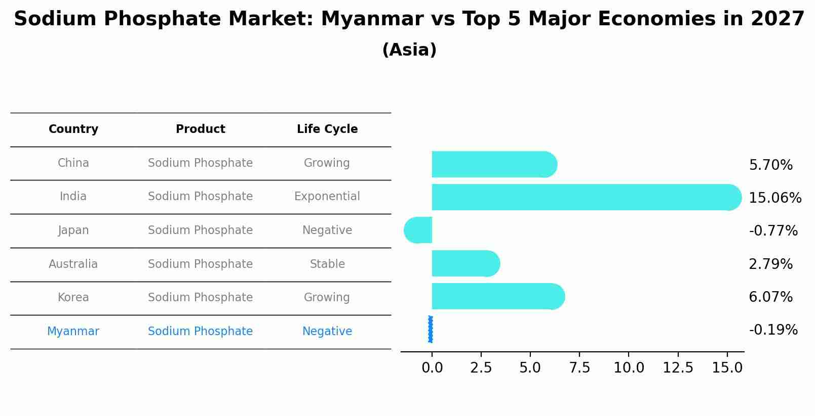 Sodium Phosphate Market: Myanmar vs Top 5 Major Economies in 2027 (Asia)