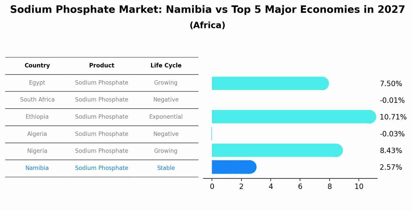 Sodium Phosphate Market: Namibia vs Top 5 Major Economies in 2027 (Africa)