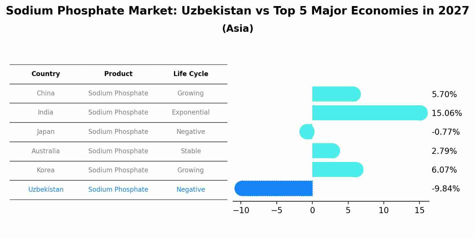 Sodium Phosphate Market: Uzbekistan vs Top 5 Major Economies in 2027 (Asia)