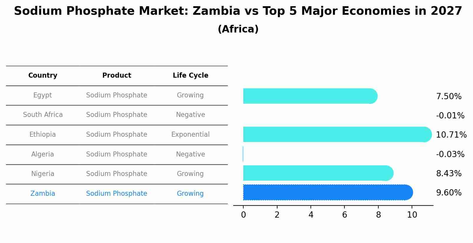 Sodium Phosphate Market: Zambia vs Top 5 Major Economies in 2027 (Africa)