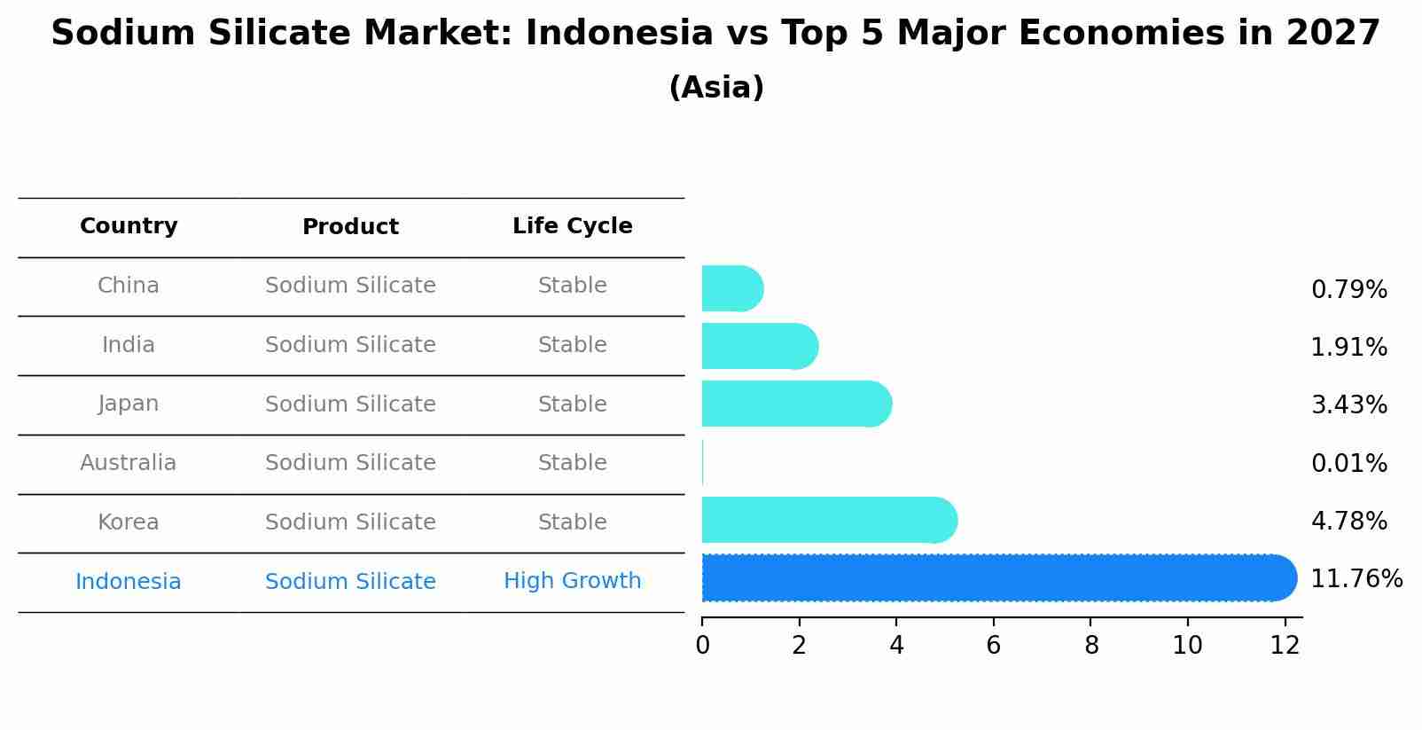 Sodium Silicate Market: Indonesia vs Top 5 Major Economies in 2027 (Asia)