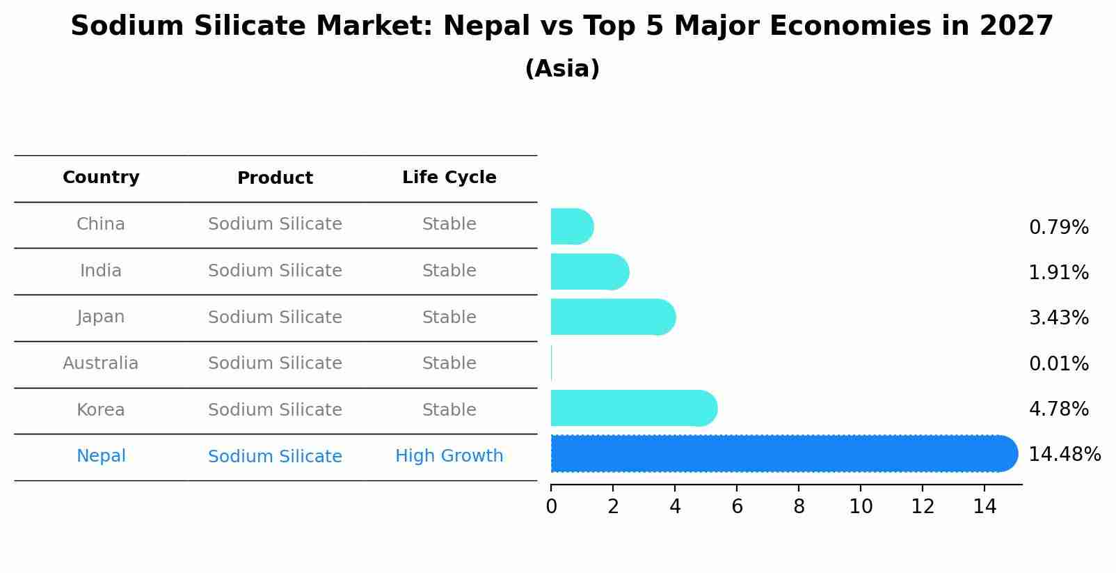 Sodium Silicate Market: Nepal vs Top 5 Major Economies in 2027 (Asia)