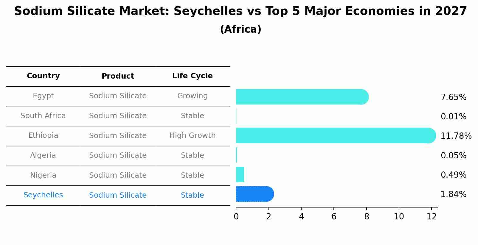 Sodium Silicate Market: Seychelles vs Top 5 Major Economies in 2027 (Africa)