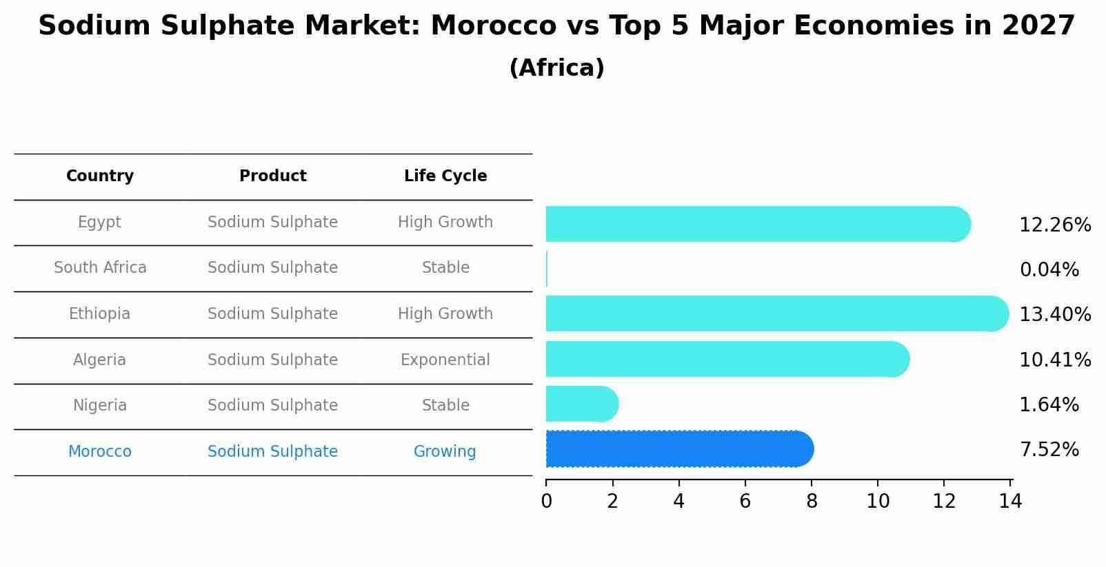 Sodium Sulphate Market: Morocco vs Top 5 Major Economies in 2027 (Africa)