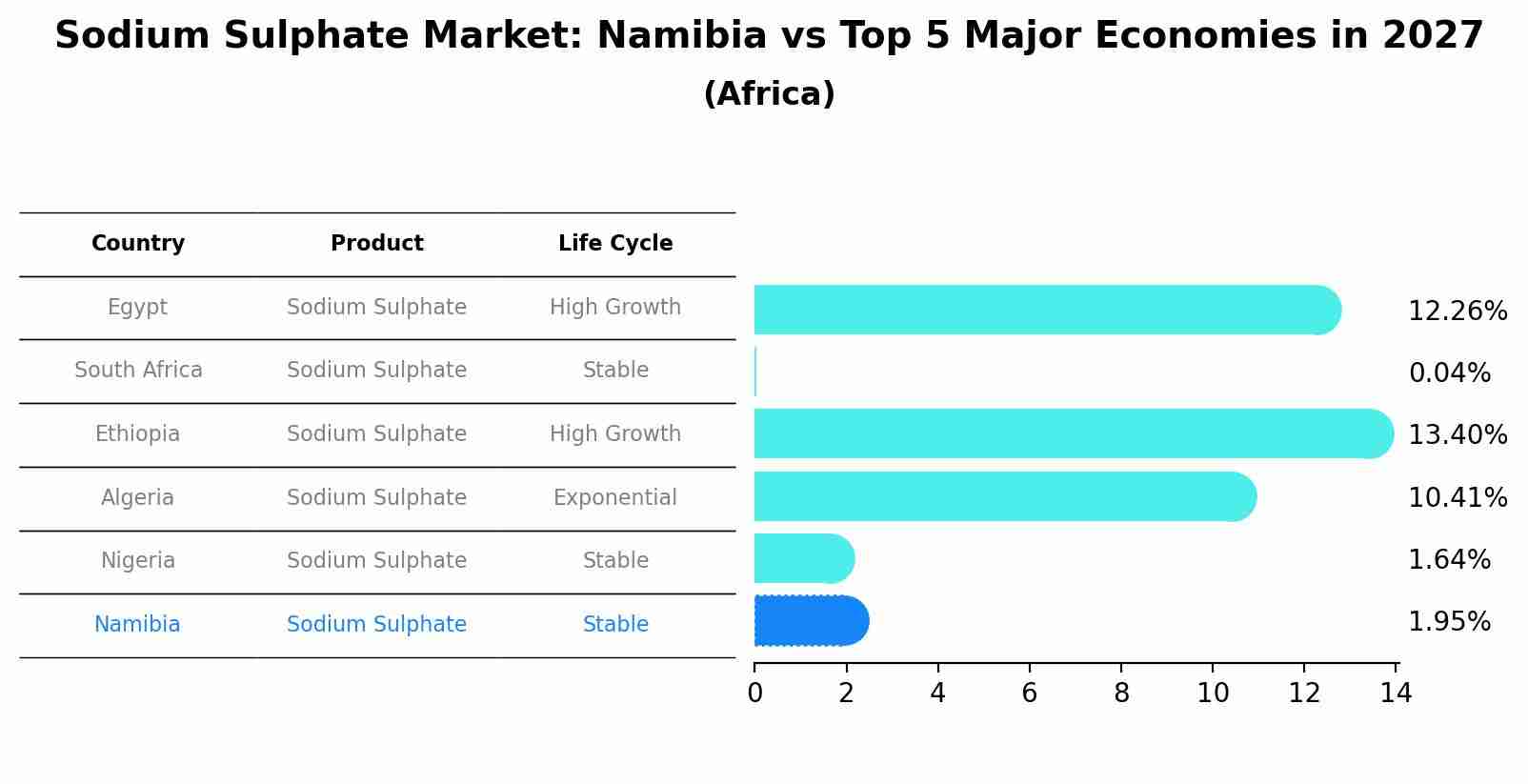Sodium Sulphate Market: Namibia vs Top 5 Major Economies in 2027 (Africa)