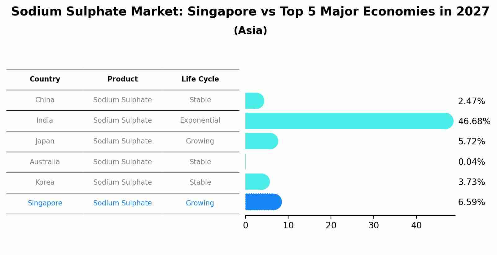 Sodium Sulphate Market: Singapore vs Top 5 Major Economies in 2027 (Asia)