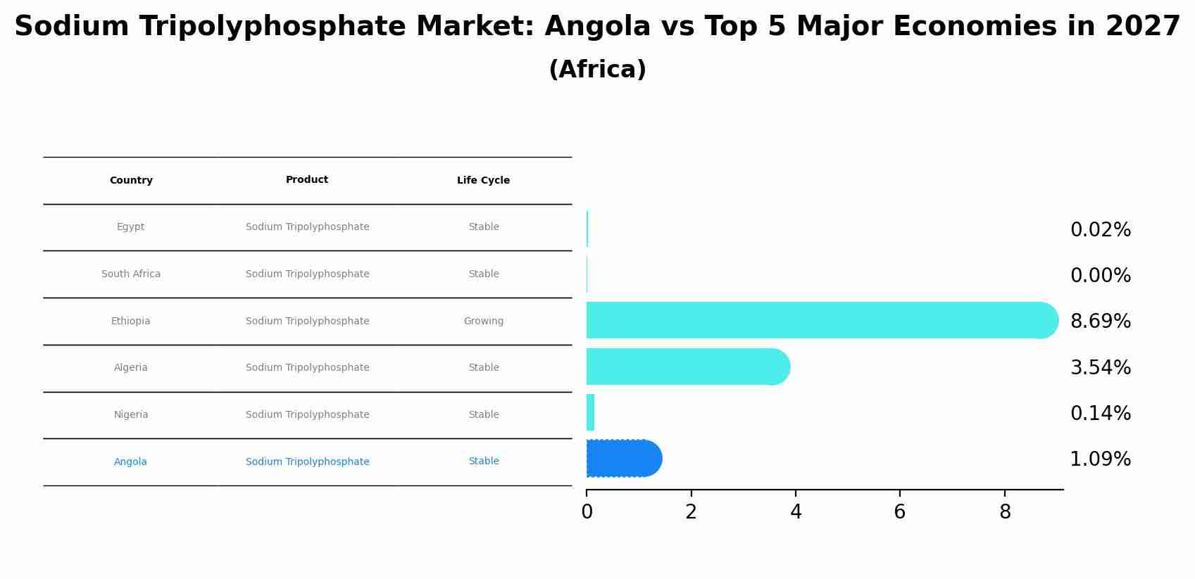 Sodium Tripolyphosphate Market: Angola vs Top 5 Major Economies in 2027 (Africa)