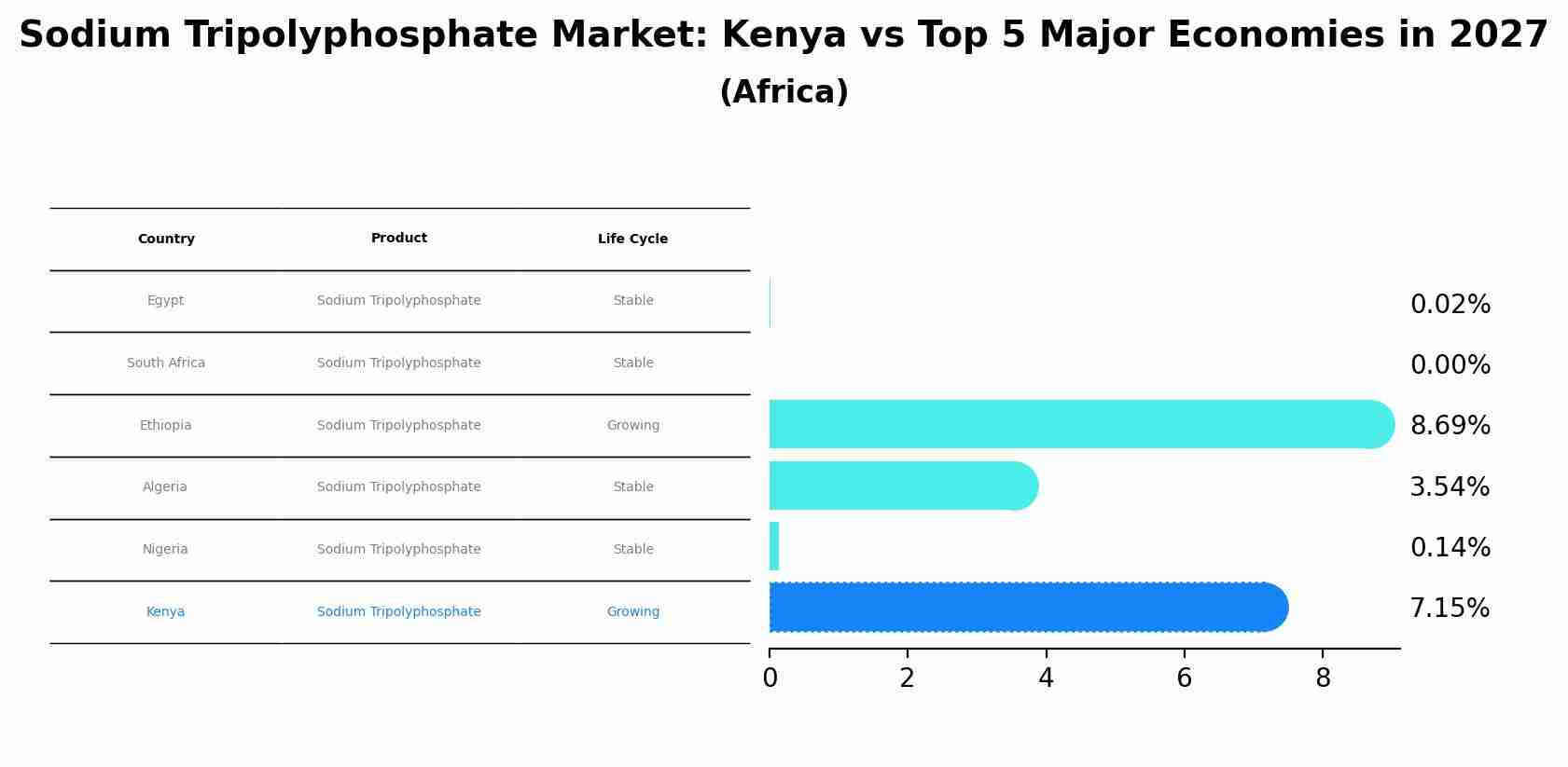 Sodium Tripolyphosphate Market: Kenya vs Top 5 Major Economies in 2027 (Africa)