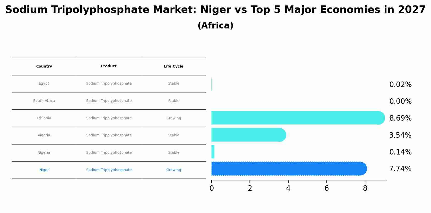 Sodium Tripolyphosphate Market: Niger vs Top 5 Major Economies in 2027 (Africa)