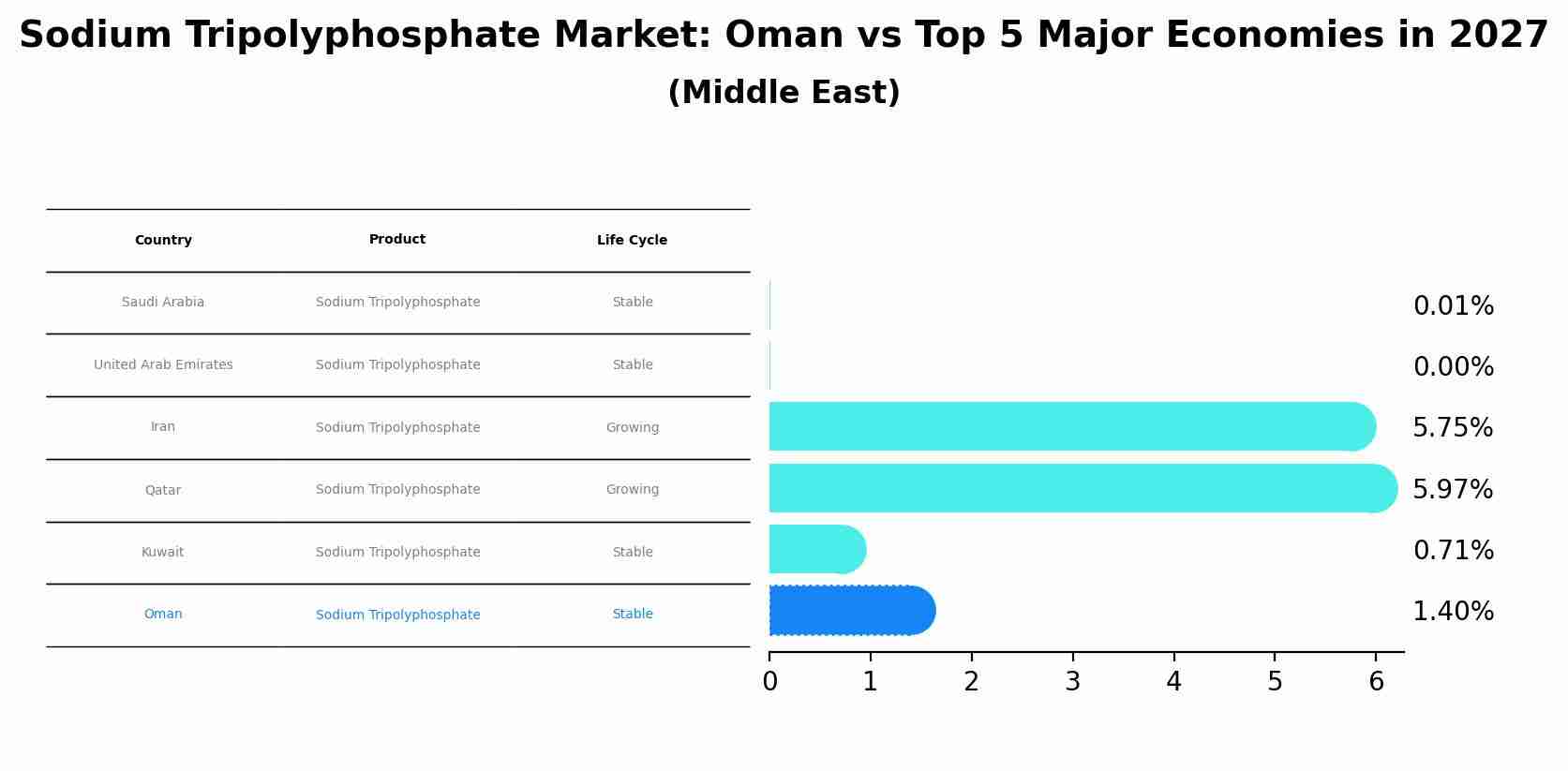 Sodium Tripolyphosphate Market: Oman vs Top 5 Major Economies in 2027 (Middle East)