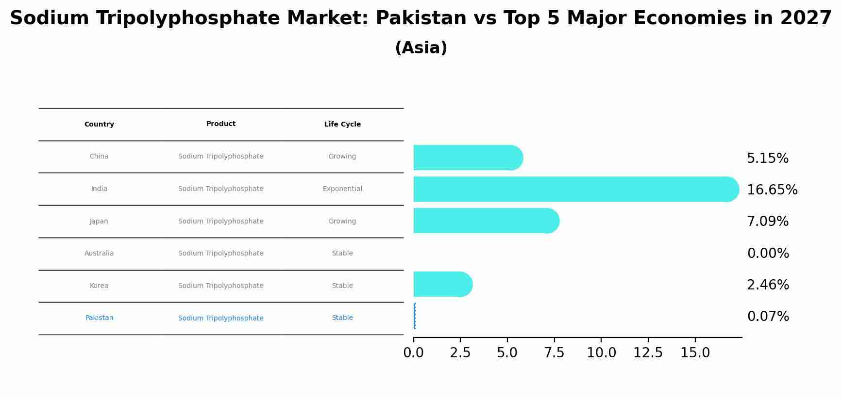 Sodium Tripolyphosphate Market: Pakistan vs Top 5 Major Economies in 2027 (Asia)