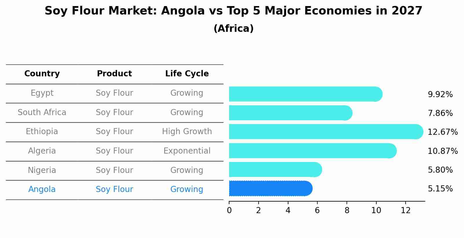 Soy Flour Market: Angola vs Top 5 Major Economies in 2027 (Africa)
