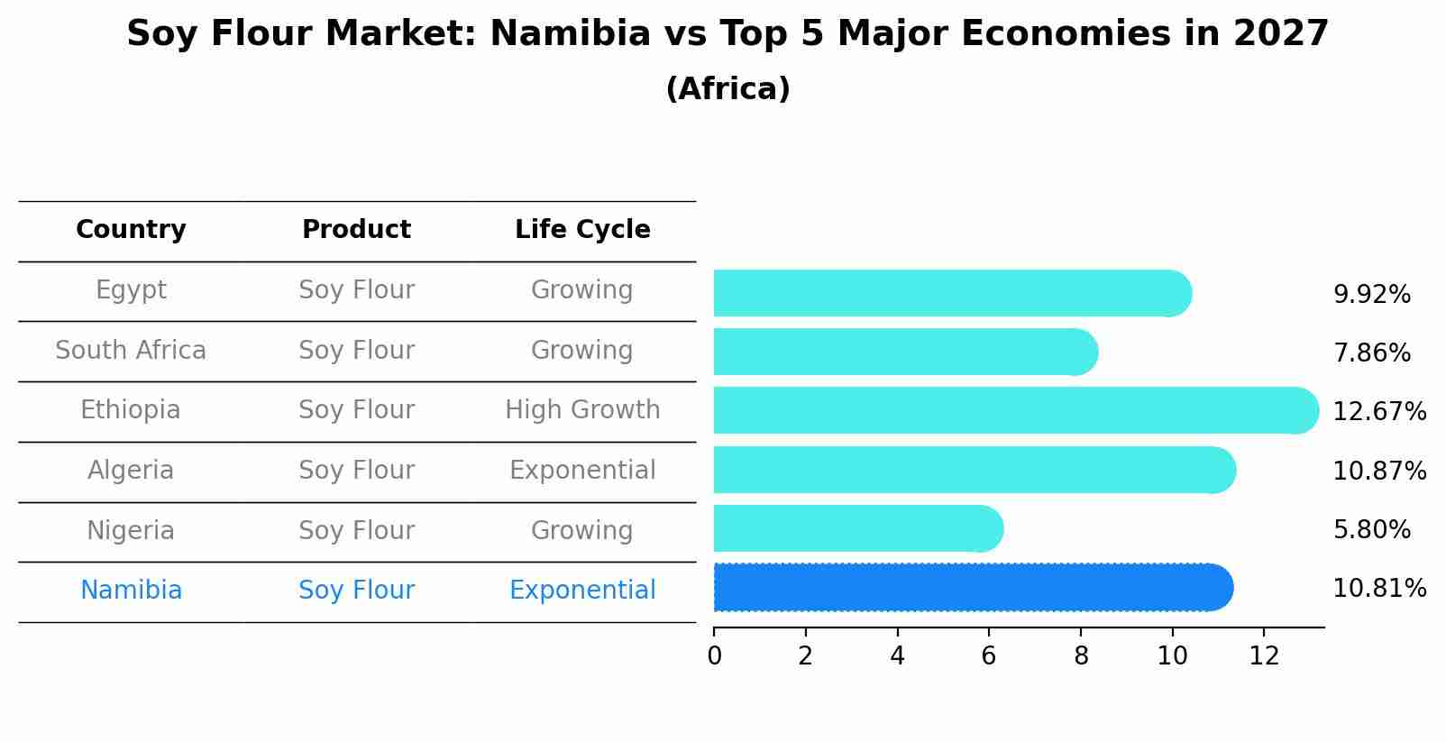 Soy Flour Market: Namibia vs Top 5 Major Economies in 2027 (Africa)