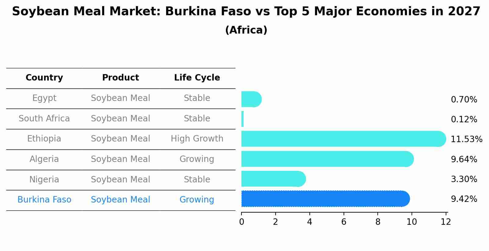 Soybean Meal Market: Burkina Faso vs Top 5 Major Economies in 2027 (Africa)