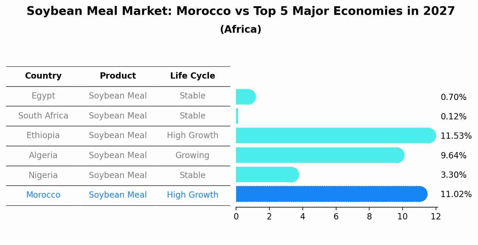 Soybean Meal Market: Morocco vs Top 5 Major Economies in 2027 (Africa)