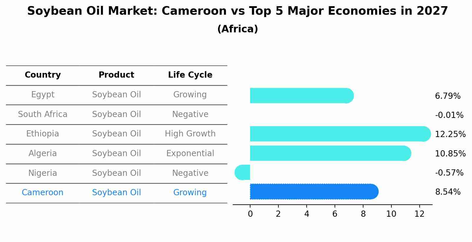 Soybean Oil Market: Cameroon vs Top 5 Major Economies in 2027 (Africa)
