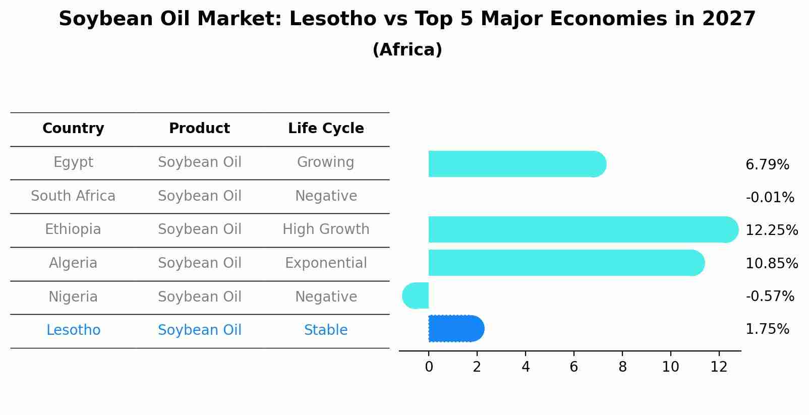 Soybean Oil Market: Lesotho vs Top 5 Major Economies in 2027 (Africa)