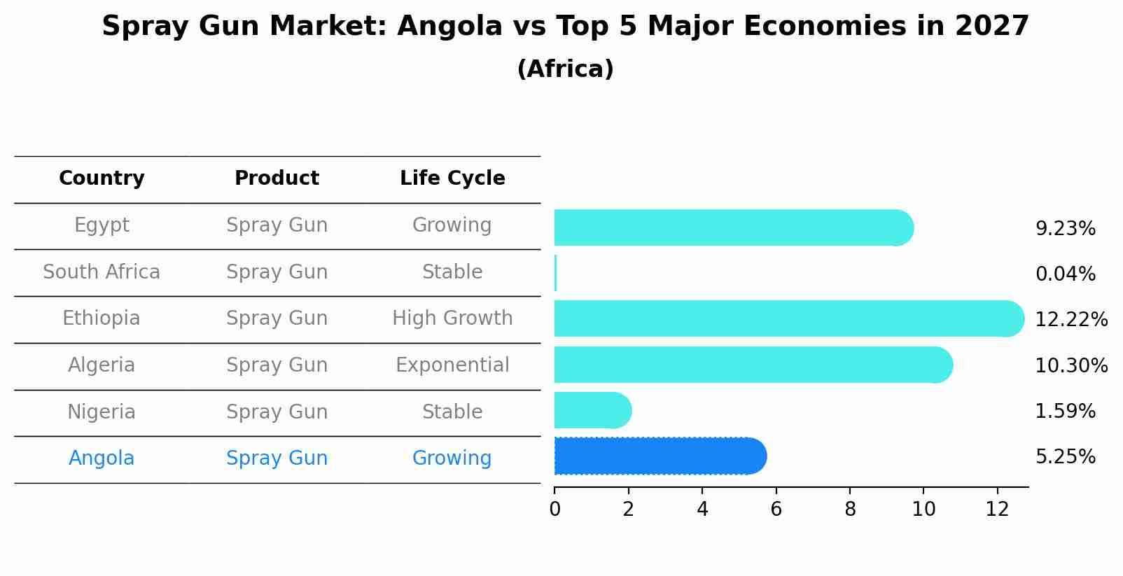 Spray Gun Market: Angola vs Top 5 Major Economies in 2027 (Africa)