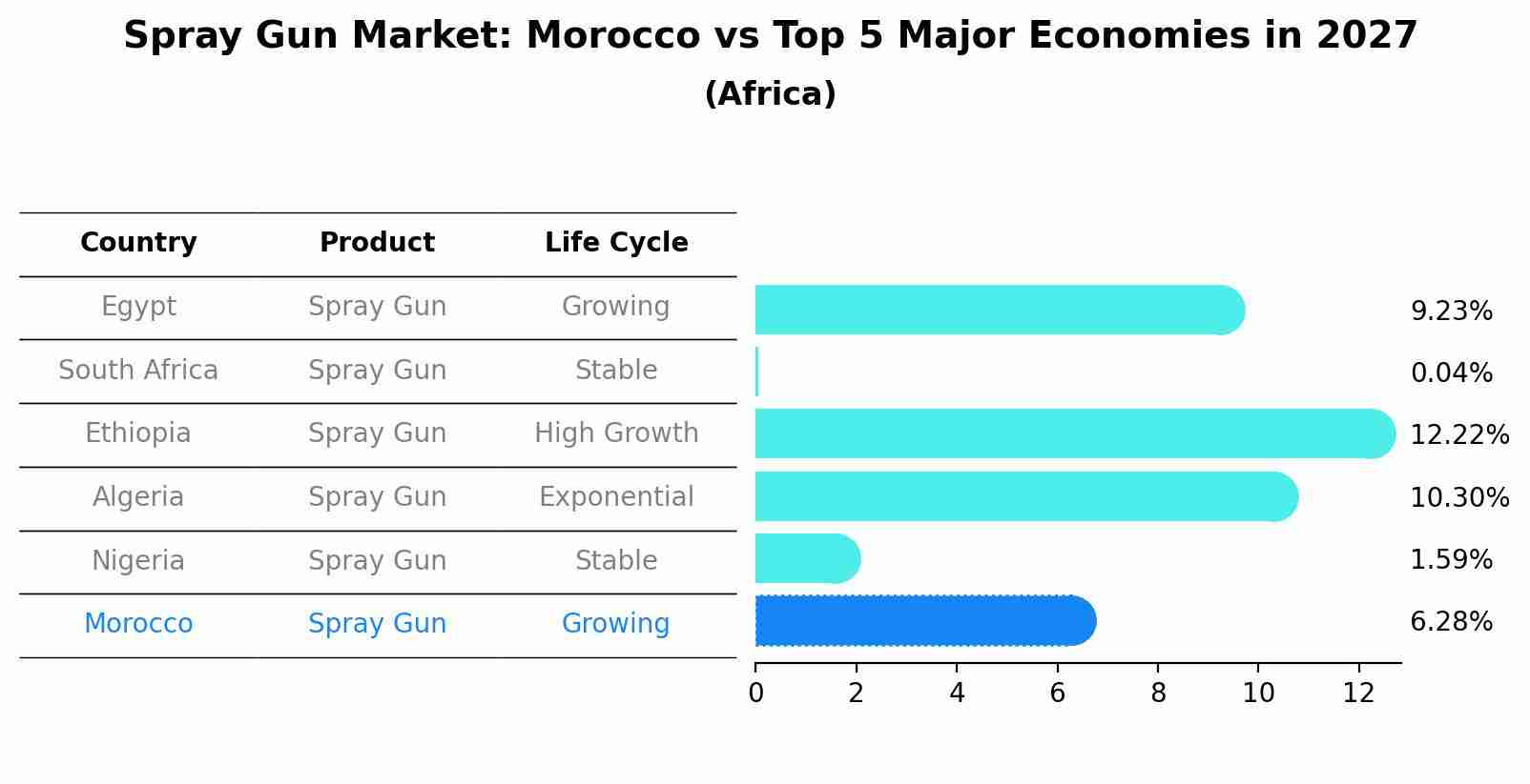 Spray Gun Market: Morocco vs Top 5 Major Economies in 2027 (Africa)