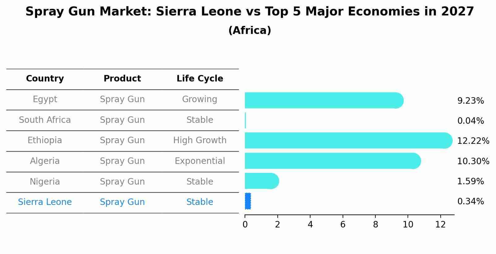 Spray Gun Market: Sierra Leone vs Top 5 Major Economies in 2027 (Africa)
