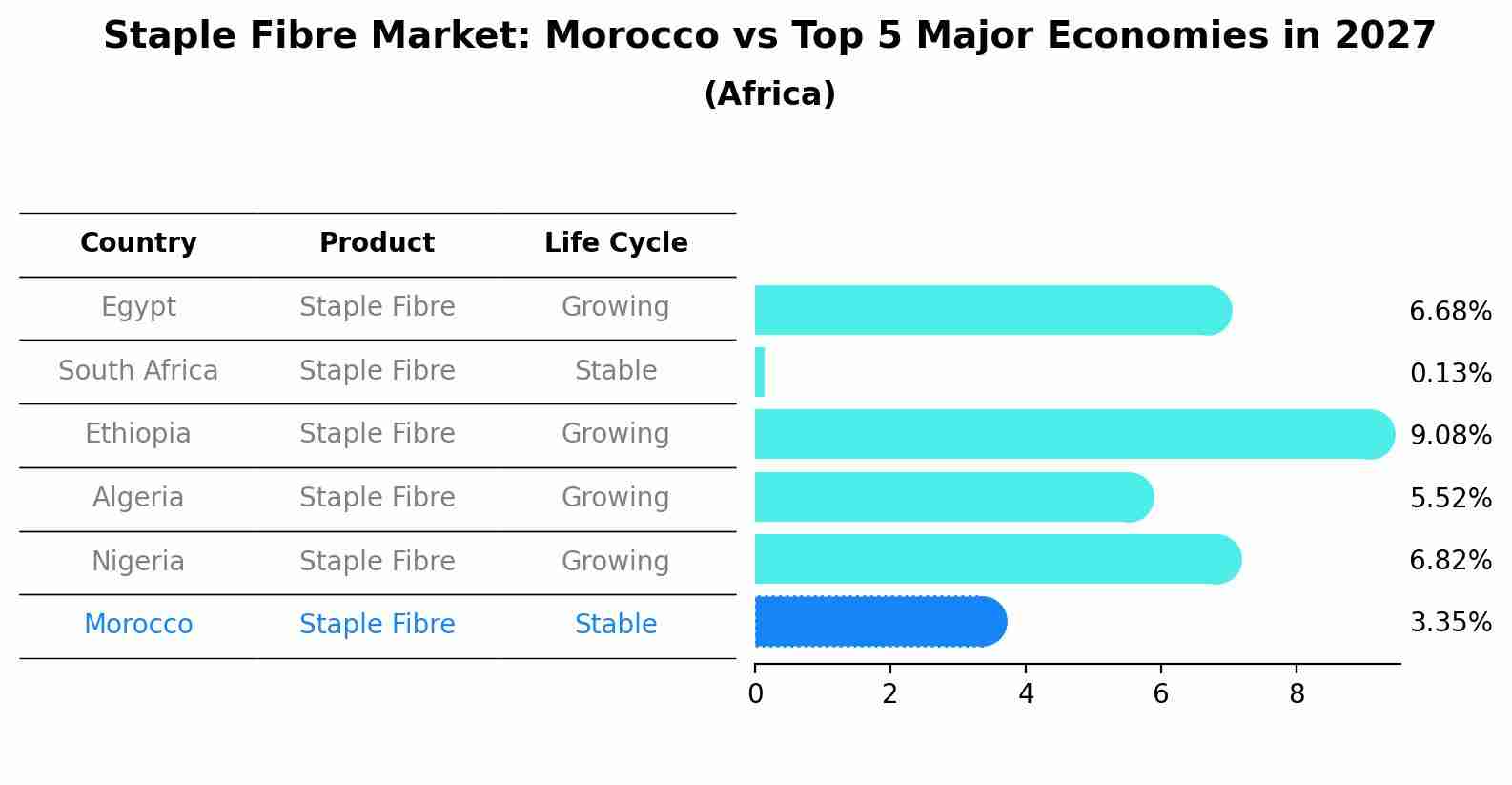 Staple Fibre Market: Morocco vs Top 5 Major Economies in 2027 (Africa)