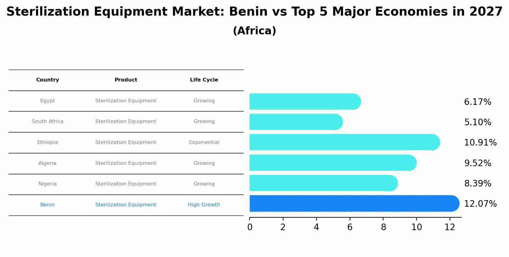 Sterilization Equipment Market: Benin vs Top 5 Major Economies in 2027 (Africa)