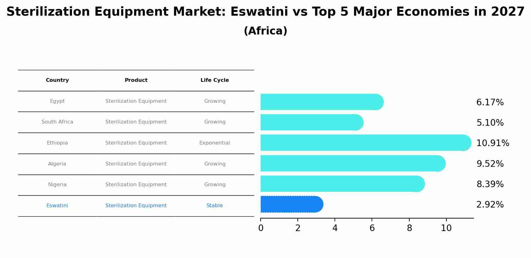Sterilization Equipment Market: Eswatini vs Top 5 Major Economies in 2027 (Africa)