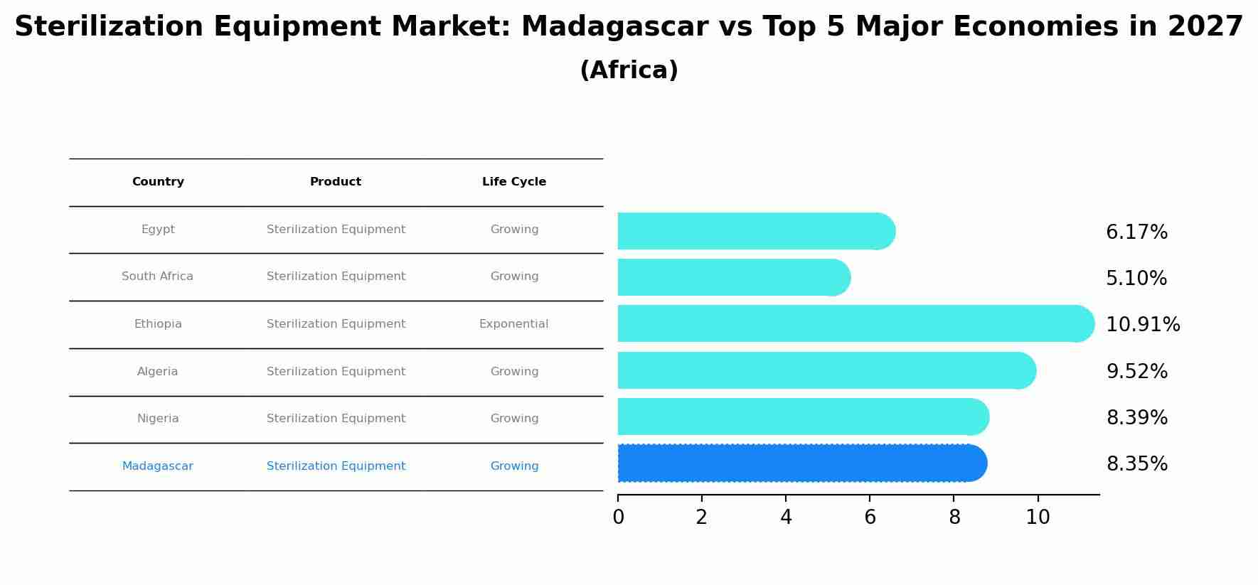 Sterilization Equipment Market: Madagascar vs Top 5 Major Economies in 2027 (Africa)