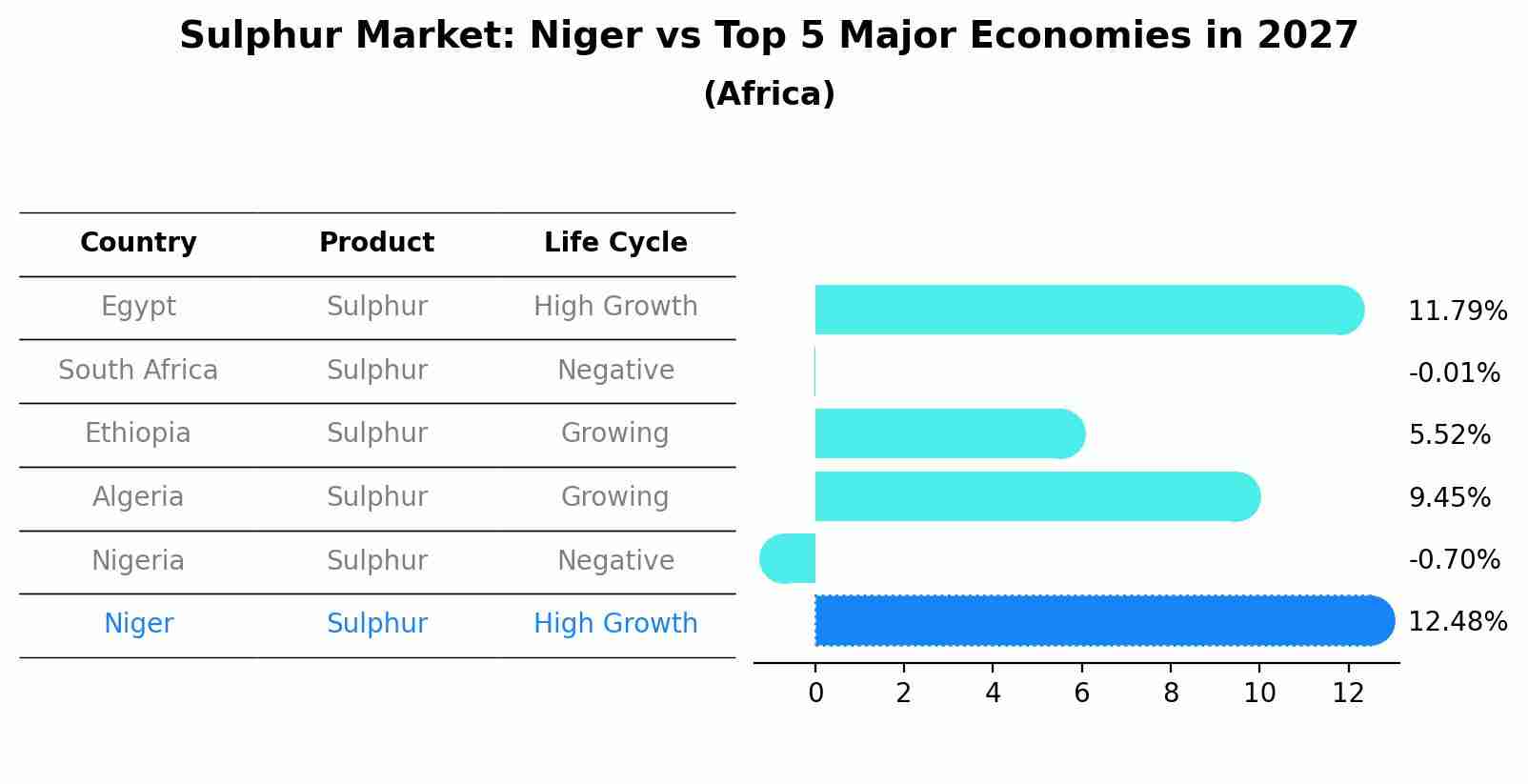 Sulphur Market: Niger vs Top 5 Major Economies in 2027 (Africa)