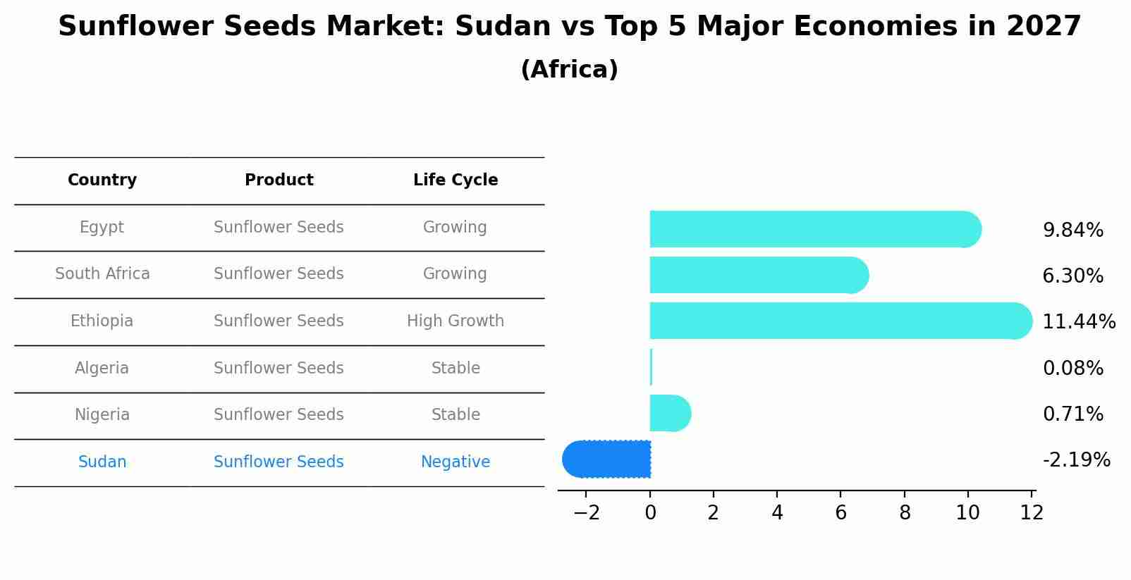 Sunflower Seeds Market: Sudan vs Top 5 Major Economies in 2027 (Africa)