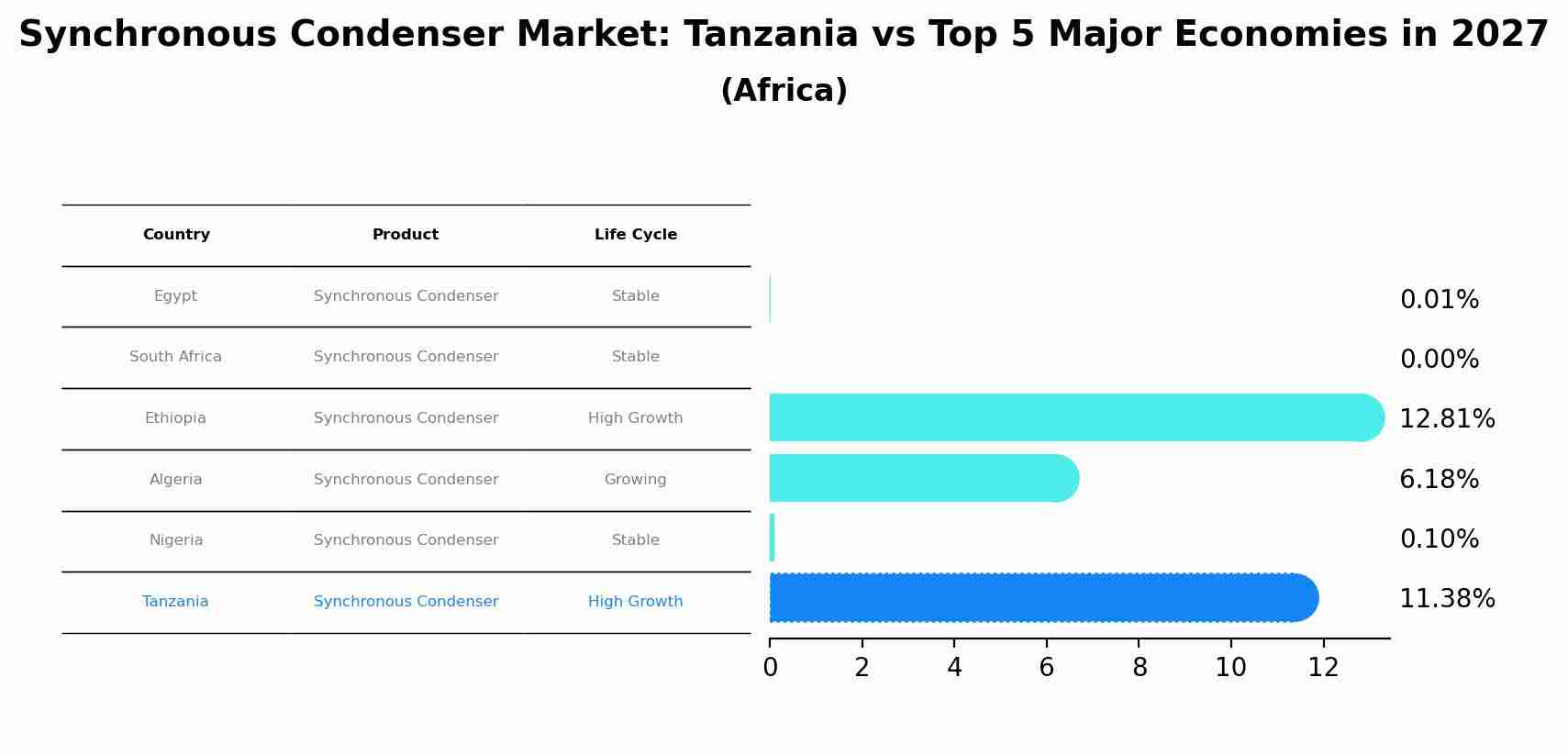 Synchronous Condenser Market: Tanzania vs Top 5 Major Economies in 2027 (Africa)