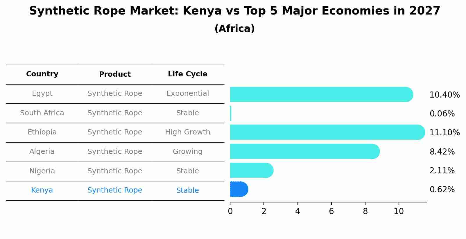 Synthetic Rope Market: Kenya vs Top 5 Major Economies in 2027 (Africa)